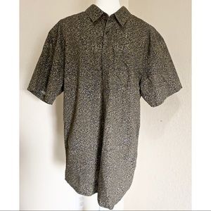 O’Neill Leaf Print Button Up Short Sleeve